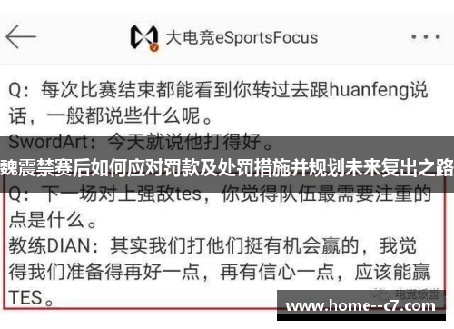 魏震禁赛后如何应对罚款及处罚措施并规划未来复出之路