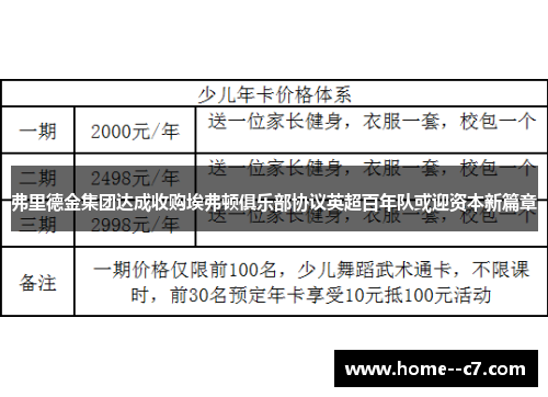 弗里德金集团达成收购埃弗顿俱乐部协议英超百年队或迎资本新篇章 弗里德金集团达成收购埃弗顿俱乐部协议英超百年队或迎资本新篇章
